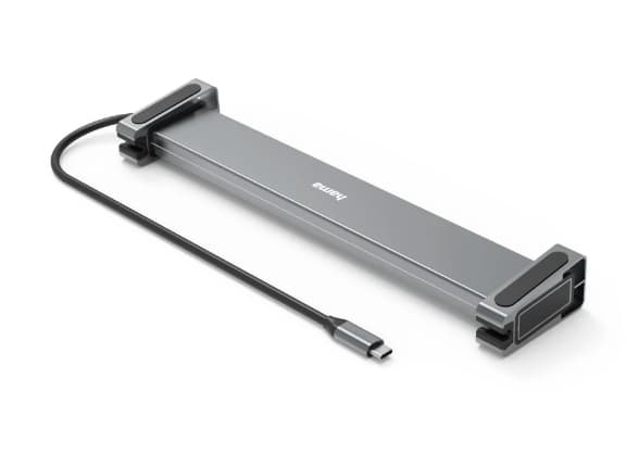 Hama Connect2Office Basic, Langallinen, USB 3.2 Gen 1 (3.1 Gen 1) Type-C, 100 W, 10,100,1000 Mbit/s, Antrasiitti, Harmaa, 5 Gbit/s