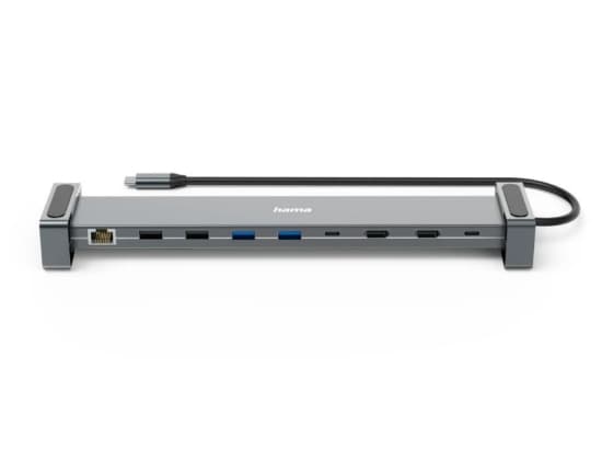Hama Connect2Office Basic, Langallinen, USB 3.2 Gen 1 (3.1 Gen 1) Type-C, 100 W, 10,100,1000 Mbit/s, Antrasiitti, Harmaa, 5 Gbit/s