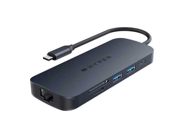 Hyper HyperDrive EcoSmart Gen.2 Universal USB-C 8-i-1 Hub med 140 W PD3.1 Power Pass-thru