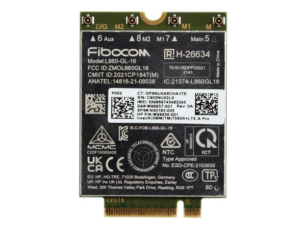Intel XMM 7560 R+ - Trådløs mobilmodem - 4G LTE Advanced Pro - M.2 Card - 150 Mbps - for EliteBook 64X G10, 65X G10, 83X G10, 84X G10, 86X G10