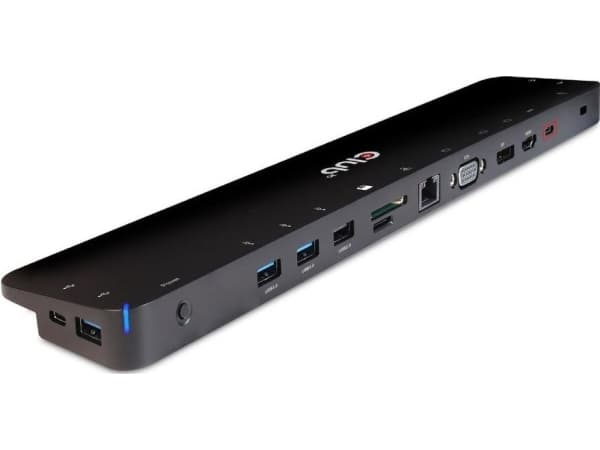 Club 3D Triple Display Dynamic PD Charging Dock - Dockningsstation - USB-C - VGA, HDMI, DP - 1GbE - 65 Watt