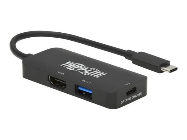 Tripp Lite U444-06N-H4UBC2, johdollinen, USB 3.2 Gen 1 (3.1 Gen 1) Type-C, 100 W, musta, 4K Ultra HD, akryylinitriilibutadieenistyreeni, alumiini, po