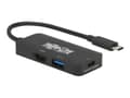 Pikkukuva 1 / 5: Tripp Lite U444-06N-H4UBC2, johdollinen, USB 3.2 Gen 1 (3.1 Gen 1) Type-C, 100 W, musta, 4K Ultra HD, akryylinitriilibutadieenistyreeni, alumiini, po