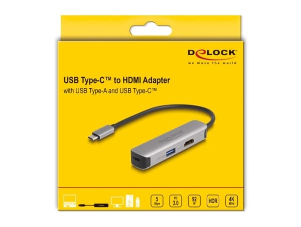 Delock - Dockningsstation - USB-C / Thunderbolt 3 / Thunderbolt 4 - HDMI
