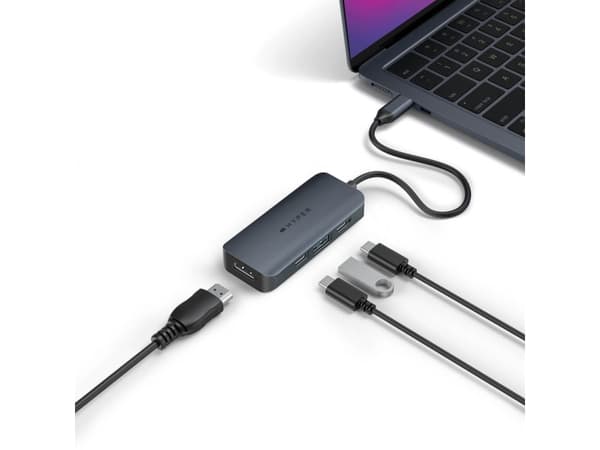 Targus HyperDrive Next, USB Type-C, HDMI, USB 3.2 Gen 1 (3.1 Gen 1) Type-A, USB 3.2 Gen 2 (3.1 Gen 2) Type-A, USB Type-C, 10000 Mbit/s, Blue, Alumiin