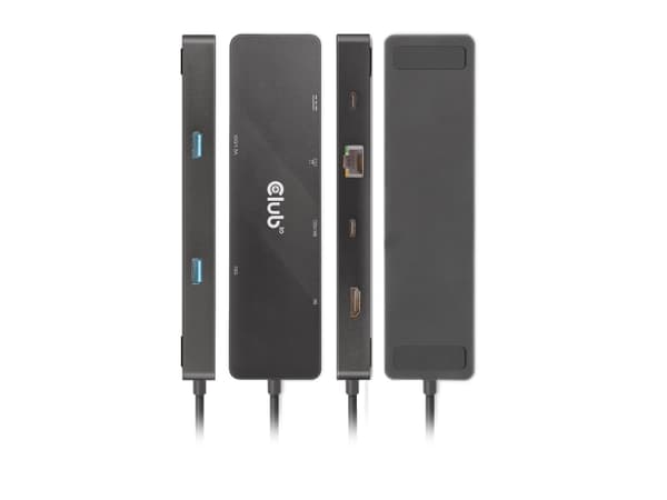 CLUB3D CSV-1584, langallinen, USB 3.2 Gen 2 (3.1 Gen 2) Type-C, 100 W, 1000 Mbit/s, musta