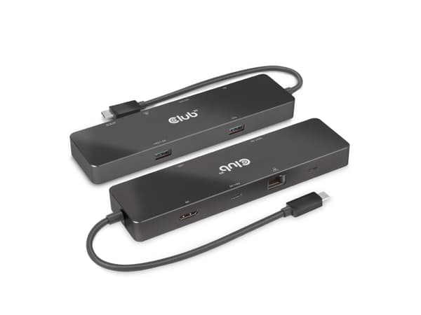 CLUB3D CSV-1584, langallinen, USB 3.2 Gen 2 (3.1 Gen 2) Type-C, 100 W, 1000 Mbit/s, musta