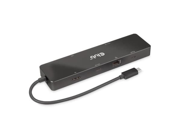 CLUB3D CSV-1584, langallinen, USB 3.2 Gen 2 (3.1 Gen 2) Type-C, 100 W, 1000 Mbit/s, musta