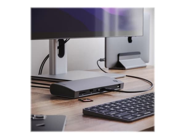 ALOGIC TB4D3TB, Langallinen, Thunderbolt 4, 3,5 mm, 1000 Mbit/s, Musta, SD