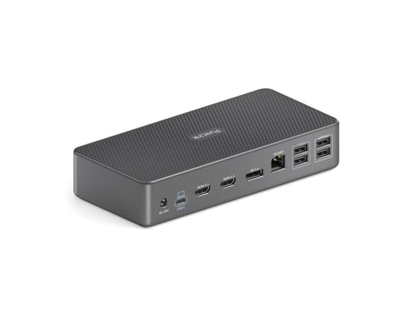 PureLink VL-D220, langallinen, USB 3.2 Gen 2 (3.1 Gen 2) Type-C, 100 W, 3,5 mm, 10 100 Mbit/s, harmaa