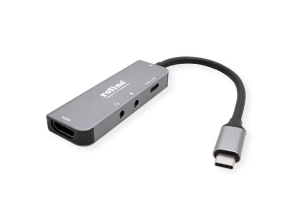 ROLINE 12021125, Koblet med ledninger (ikke trådløs), USB 3.2 Gen 1 (3.1 Gen 1) Type-C, 100 W, Grå, 3840 x 2160 piksler, 60 Hz