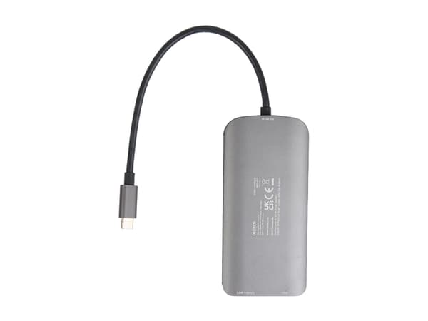 DELTACO USBC-HDMI25 - Dockningsstation - USB-C - HDMI, VGA - 1GbE