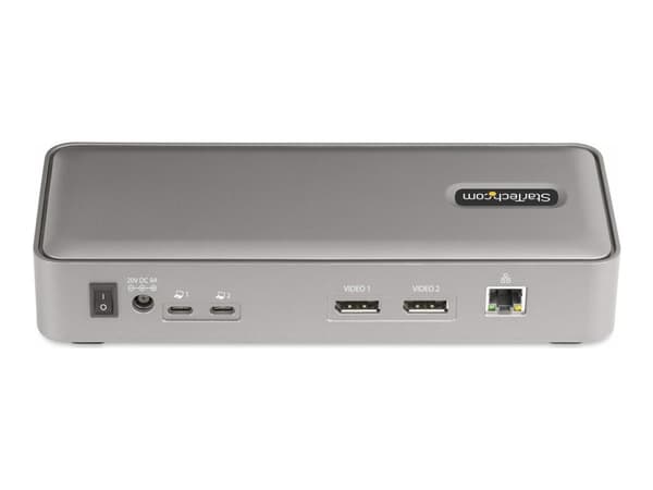 StarTech.com 129UE-USBC-KVM-DOCK, 3840 x 2160 pikseliä, Ethernet LAN, 4K Ultra HD, 180 W, Hopea
