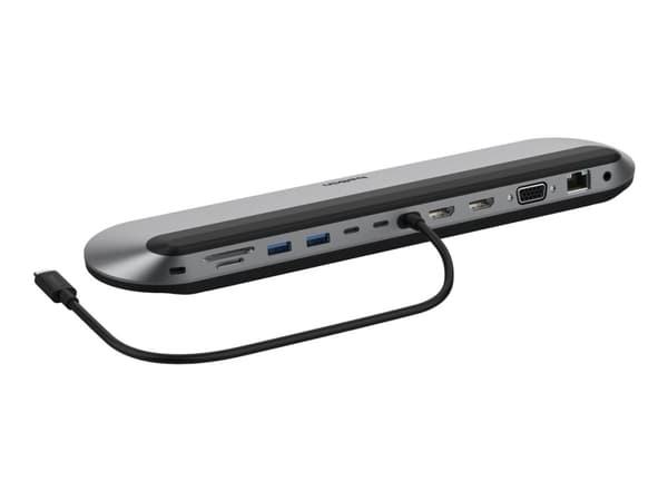 Belkin INC014BTSGY, Wired, USB 3.2 Gen 2 (3.1 Gen 2) Type-C, 100 W, 3.5 mm, 2500 Mbit/s, Black, Grey