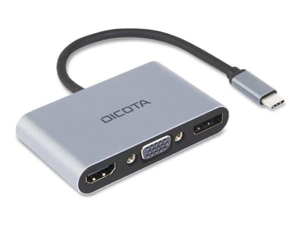 DICOTA 5-in-1 - telakointiasema - USB-C - HDMI, DP