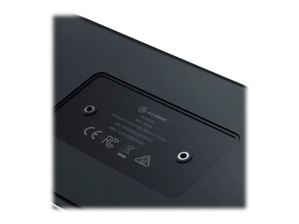 ALOGIC DUPRMX2-WW, langallinen, USB 3.2 Gen 1 (3.1 Gen 1) Type-C, 65 W, 3,5 mm, 1000 Mbit/s, harmaa, musta