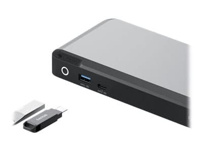 ALOGIC DUPRMX2-WW, langallinen, USB 3.2 Gen 1 (3.1 Gen 1) Type-C, 65 W, 3,5 mm, 1000 Mbit/s, harmaa, musta