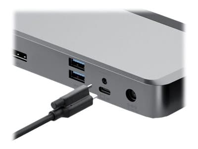 ALOGIC DUPRMX2-WW, langallinen, USB 3.2 Gen 1 (3.1 Gen 1) Type-C, 65 W, 3,5 mm, 1000 Mbit/s, harmaa, musta