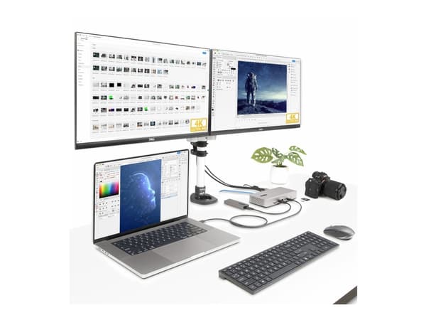 StarTech.com Thunderbolt 4 Multi-Display Docking Station, Quad/Triple/Dual Monitor Dock, 2x HDMI/2x DisplayPort, 7x USB Hub, 2.5 Gigabit Ethernet, 98