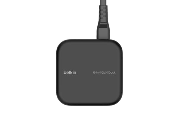 Belkin CONNECT 6-in-1 Core GaN - Dockningsstation - USB-C - HDMI - 1GbE - 130 Watt