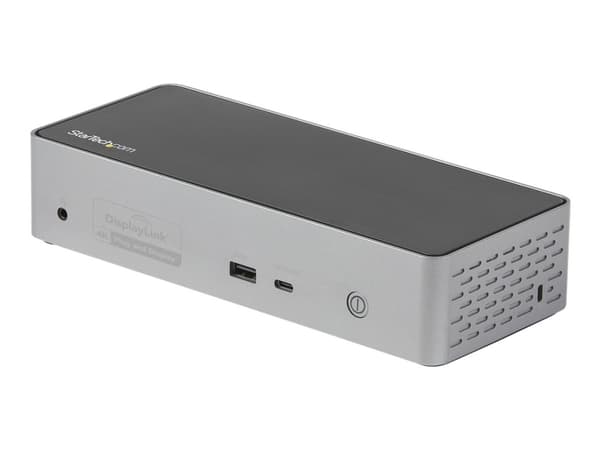 StarTech.com USB-C telakka, 4K 60Hz Quad Monitor DisplayPort &amp; HDMI, Universal USB C telakointiasema 100W Power Delivery latauksella, USB Hub w/