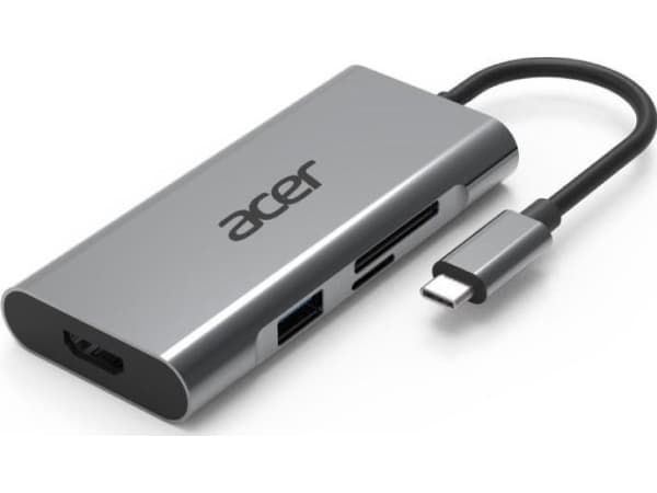 Acer USB Type-C 7 in 1 Mini Dock (ADK040) - Dockningsstation - USB-C - HDMI
