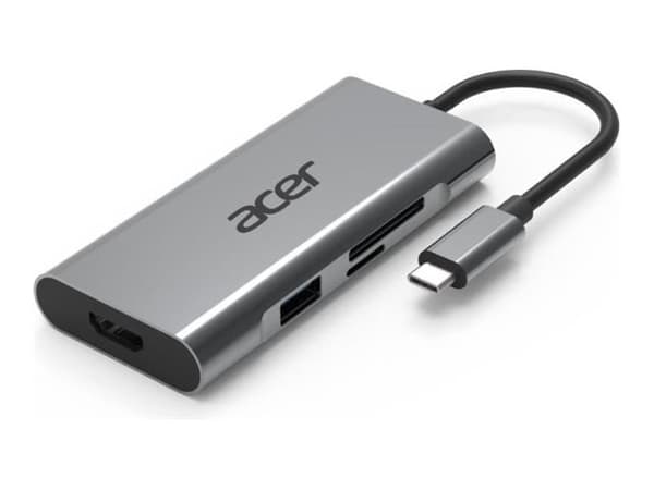 Acer USB Type-C 7 in 1 Mini Dock (ADK040) - Dockningsstation - USB-C - HDMI