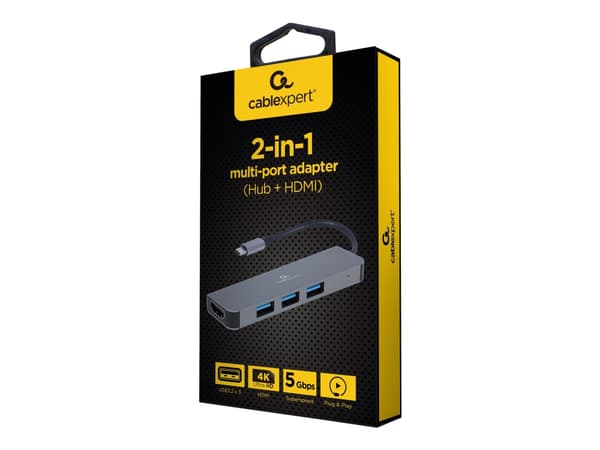 Cablexpert A-CM-COMBO2-01 - Dockningsstation - USB-C 3.2 - HDMI