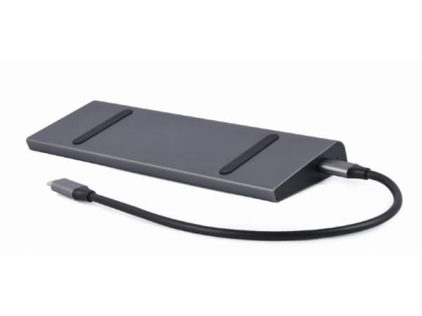 Gembird A-CM-COMBO9-02, Kabel, USB 3.2 Gen 1 (3.1 Gen 1) Type-C, 87 W, 10,100,1000 Mbit/s, Grå, 5 Gbit/s