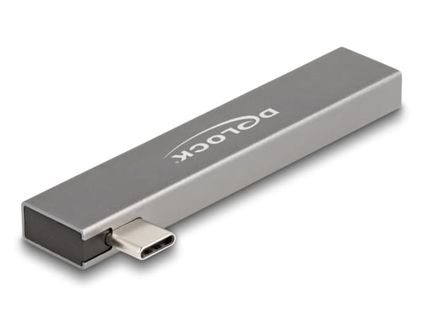 DeLOCK 64274, Dockning, USB 3.2 Gen 2 (3.1 Gen 2) Type-C, Grå, 10 Gbit/s, Metall, Kina