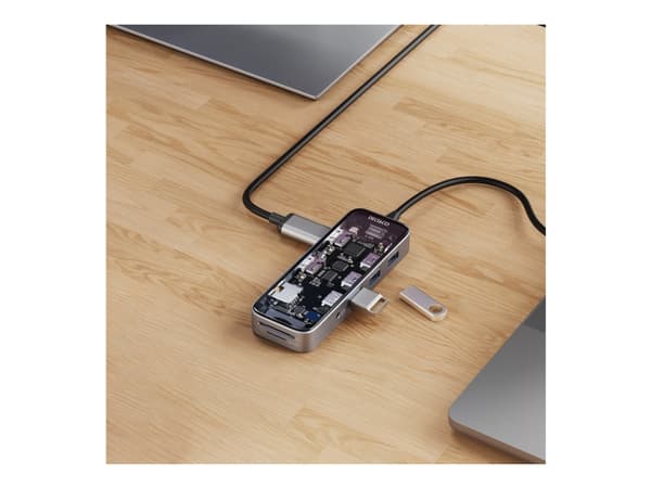 DELTACO - Dockningsstation - USB-C - HDMI - 1GbE