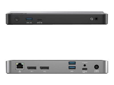 ALOGIC DX2, Langallinen, USB 3.2 Gen 1 (3.1 Gen 1) Type-C, 65 W, 3,5 mm, 1000 Mbit/s, Musta, Harmaa
