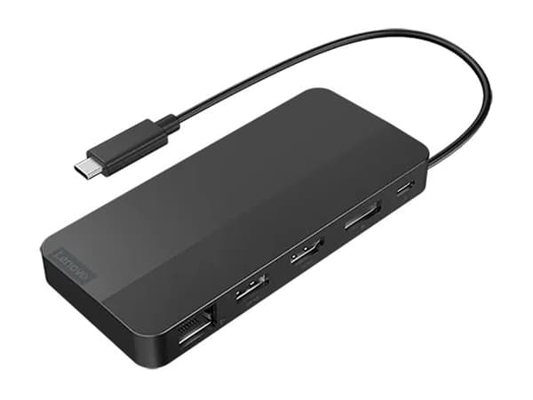 Lenovo 40B90000WW, Wired, USB 3.2 Gen 1 (3.1 Gen 1) Type-C, 1000 Mbit/s, Black, Eclipse Black, 4K Ultra HD
