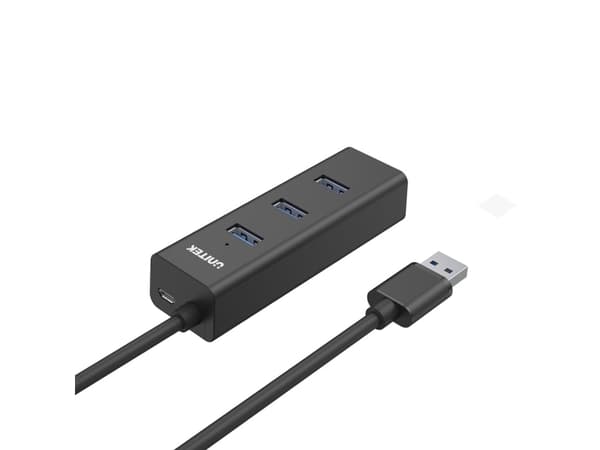 Unitek - Hubb - 4-i-1 USB-A - 4 x SuperSpeed USB 3.0 + 1 x USB-C - skrivbordsmodell