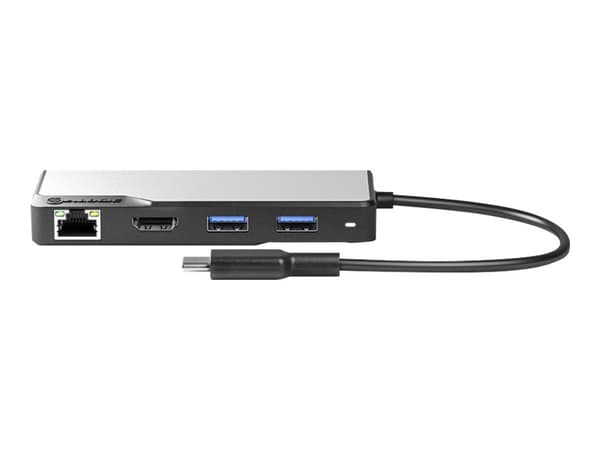 ALOGIC UCFUPRGEV2-SGR, USB 3.2 Gen 1 (3.1 Gen 1) Type-C, 100 W, 100,1000 Mbit/s, Musta, Harmaa, 60 Hz, HDMI, RJ-45, USB 3.2 Gen 1 (3.1 Gen 1) Type-A,