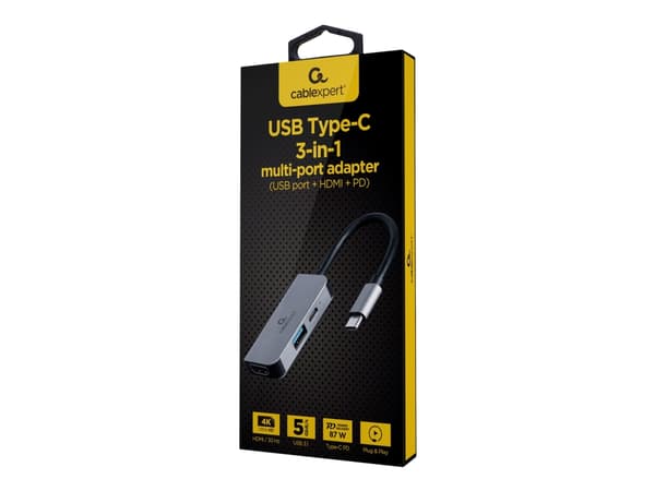 Cablexpert A-CM-COMBO3-02 - Dockningsstation - USB-C 3.1 - HDMI