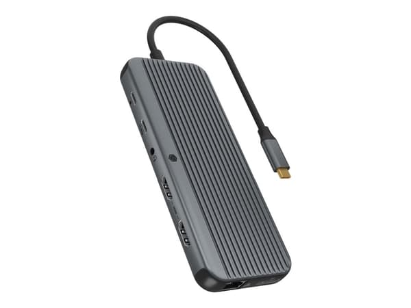 ICY BOX IB-DK4060-CPD - Dockningsstation - för bärbar dator - USB-C 3.2 Gen 2 - 2 x HDMI, DP - 1GbE