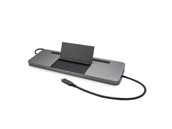 i-tec Metal C31FLATPRO100, langallinen, USB 3.2 Gen 1 (3.1 Gen 1) Type-C, 85 W, 3,5 mm, 10 100 1000 Mbit/s, harmaa