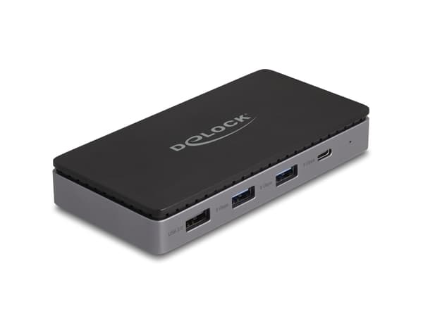 Delock - Dokkingstasjon - USB-C / Thunderbolt 3 / Thunderbolt 4 - 2 x HDMI - 1GbE