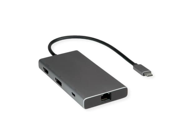 VALUE 12.99.1139, Kabel, USB 3.2 Gen 1 (3.1 Gen 1) Type-C, Svart, Grå, 3840 x 2160 pixlar, 60 hz, 0,2 m