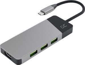 Green Cell HUBGC01, USB Type-C, HDMI, USB 3.2 Gen 2 (3.1 Gen 2) Type-A, USB 3.2 Gen 2 (3.1 Gen 2) Type-C, MicroSD (TransFlash), SD, 5000 Mbps, 60 Hz,