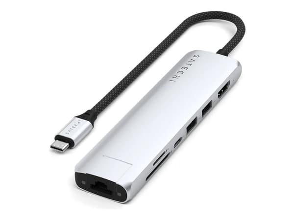 Satechi 7-in-1 - Telakointiasema - USB-C / USB 3.2 Gen 2 x 2 - HDMI - 1GbE