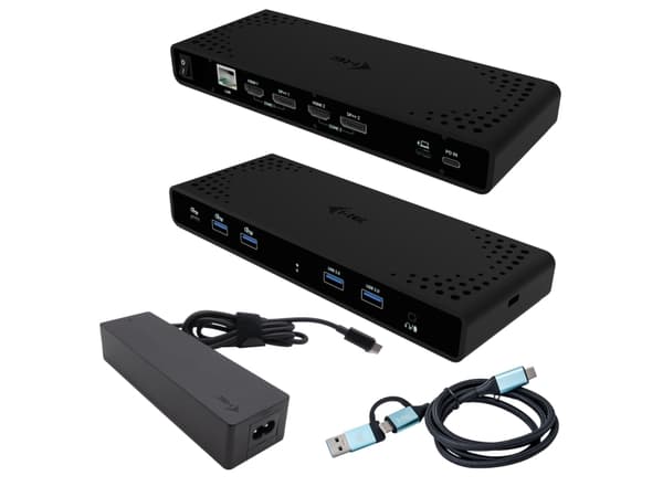 i-tec Universal Dual 4K Display Docking Station + Power Delivery 85W, Wired, USB 3.2 Gen 1 (3.1 Gen 1) Type-C, 85 W, 10,100,1000 Mbit/s, Black, 5 Gbi