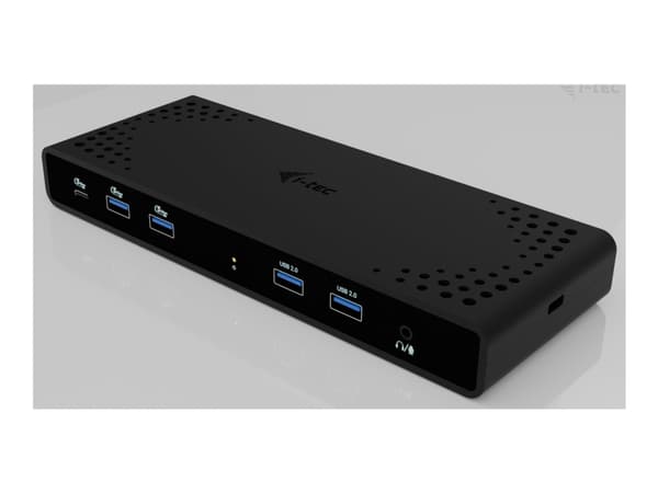 i-tec Universal Dual 4K Display Docking Station + Power Delivery 85W, Wired, USB 3.2 Gen 1 (3.1 Gen 1) Type-C, 85 W, 10,100,1000 Mbit/s, Black, 5 Gbi