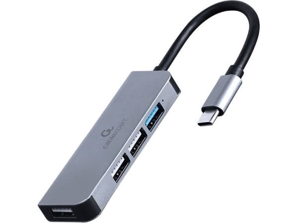 Gembird UHB-CM-U3P1U2P3-01, Kabel, USB 3.2 Gen 1 (3.1 Gen 1) Type-C, Silver, HDD, 5 Gbit/s, Windows 10, Windows 11, Windows 7, Windows 8