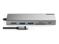 Pikkukuva 3 / 5: ALOGIC ULDUNIV2-SGR, Ledningsført, USB 3.2 Gen 1 (3.1 Gen 1) Type-C, 100 W, Grå, MicroSD (TransFlash), SD, 5120 x 2880 pikseliä, 5120 x 2880 kuvapist