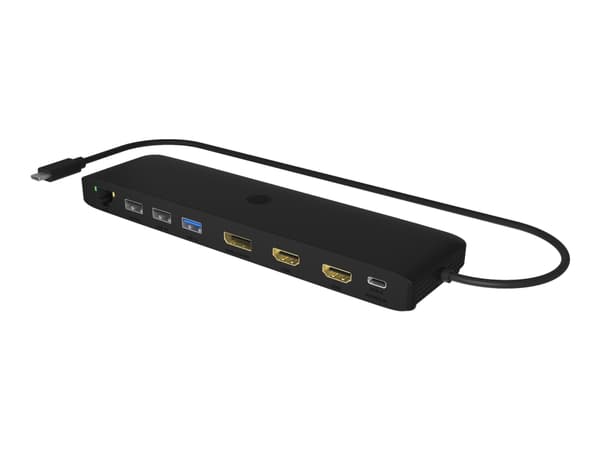 ICY BOX IB-DK2116AC - Dokkingstasjon - USB-C 3.2 Gen 2 / Thunderbolt 3 / Thunderbolt 4 - 2 x HDMI, DP - 1GbE