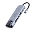 Miniatyrbilde 4 av 5: Cablexpert A-CM-COMBO5-04 - Dokkingstasjon - USB-C 3.1 - HDMI - 1GbE