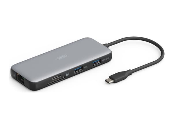 DIGITUS - Dokkingstasjon - USB-C 3.2 Gen 2 - HDMI - 1GbE