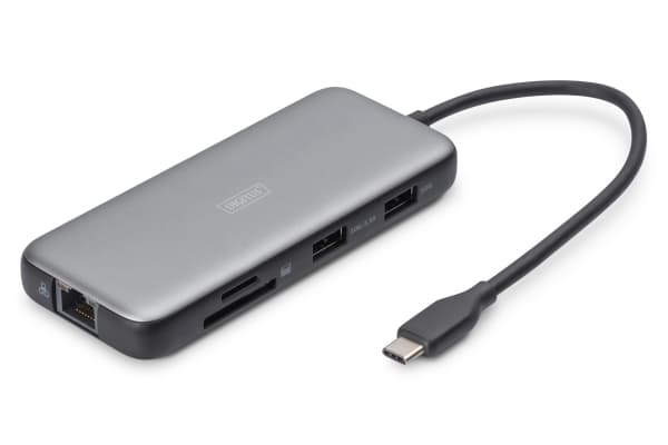 DIGITUS - Dockningsstation - USB-C - 2 x HDMI - 1GbE